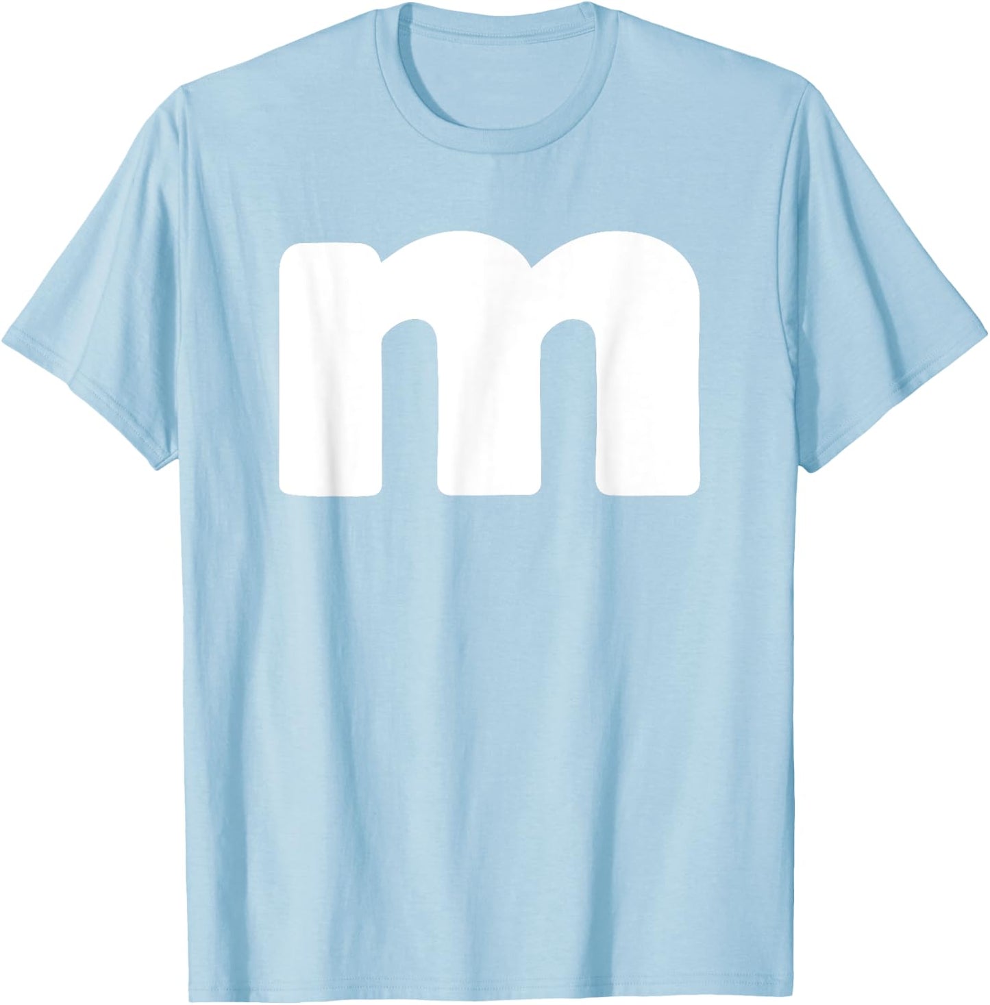 Funny Letter M Groups Halloween Team easy lazy T-Shirt - T-Shirt | Light Blue