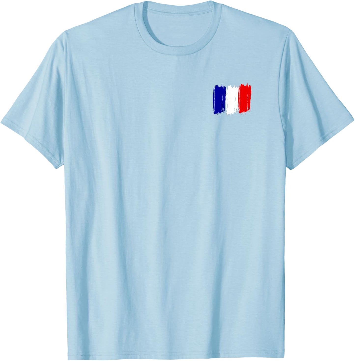 Drapeau France simple bleu blanc rouge 14 juillet , white, S T-Shirt - T-Shirt | Light Blue