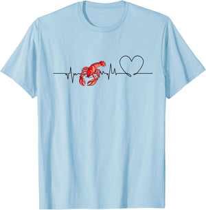 Love lobster women Shirt lobster Lovers men, kids and girls T-Shirt - T-Shirt | Light Blue