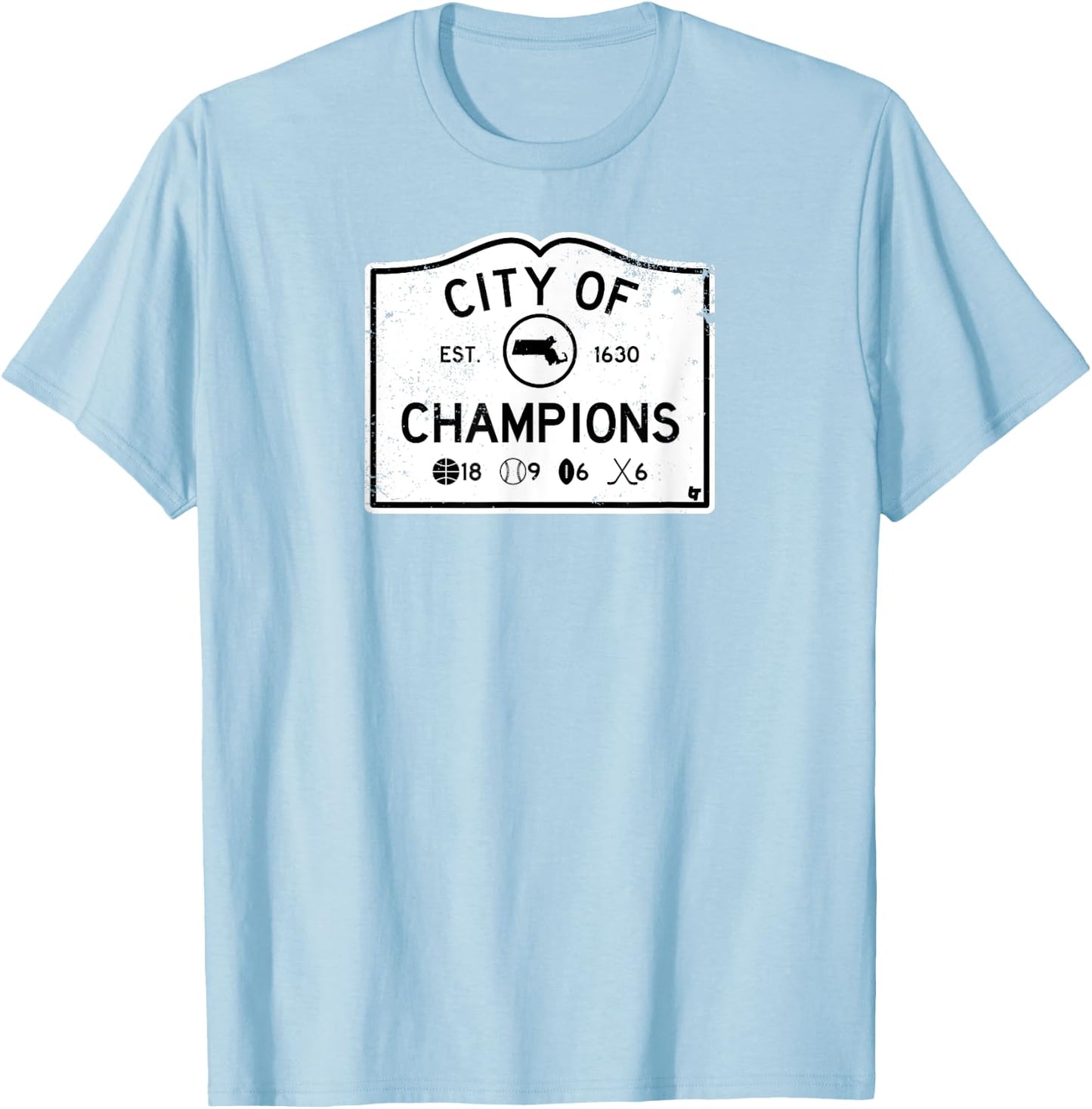 City of Champions - Boston Sports T-Shirt - T-Shirt | Light Blue