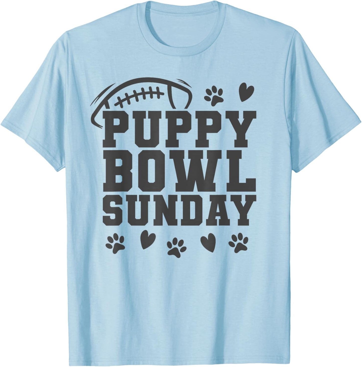 Puppy Bowl Sunday Super Football Game Party Dogs Dog Lover Men Women Girls Kids T-Shirt - T-Shirt | Light Blue
