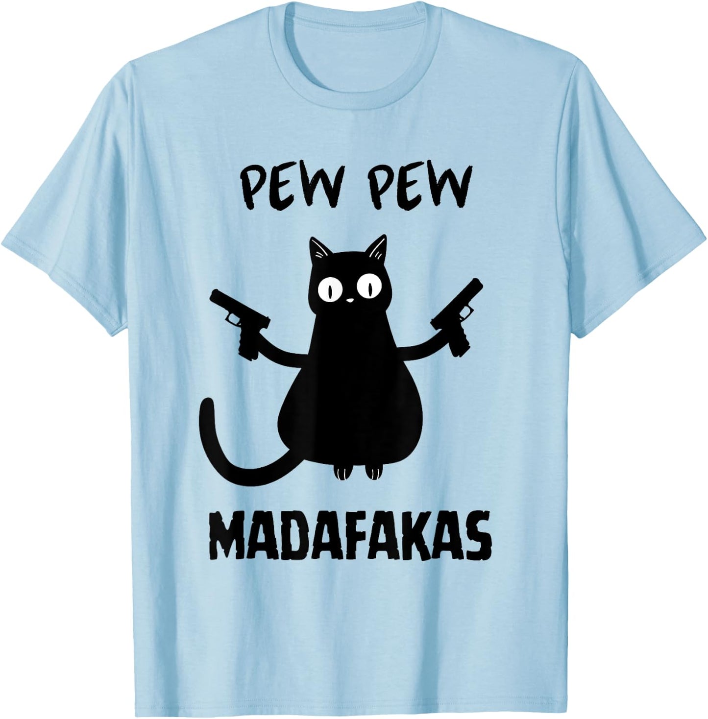 Funny Cat Halloween Madafakas Cat Halloween Spooky Black Cat T-Shirt - T-Shirt | Light Blue