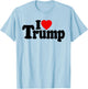 I LOVE HEART DONALD TRUMP DJT , white, S T-Shirt - T-Shirt | Light Blue
