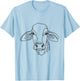 Line Art Dad Mom Cow - Brahman T-Shirt - T-Shirt | Light Blue