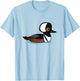 Cute Cartoon Hooded Merganser Fun Birdorable Waterfowl Duck T-Shirt - T-Shirt | Light Blue