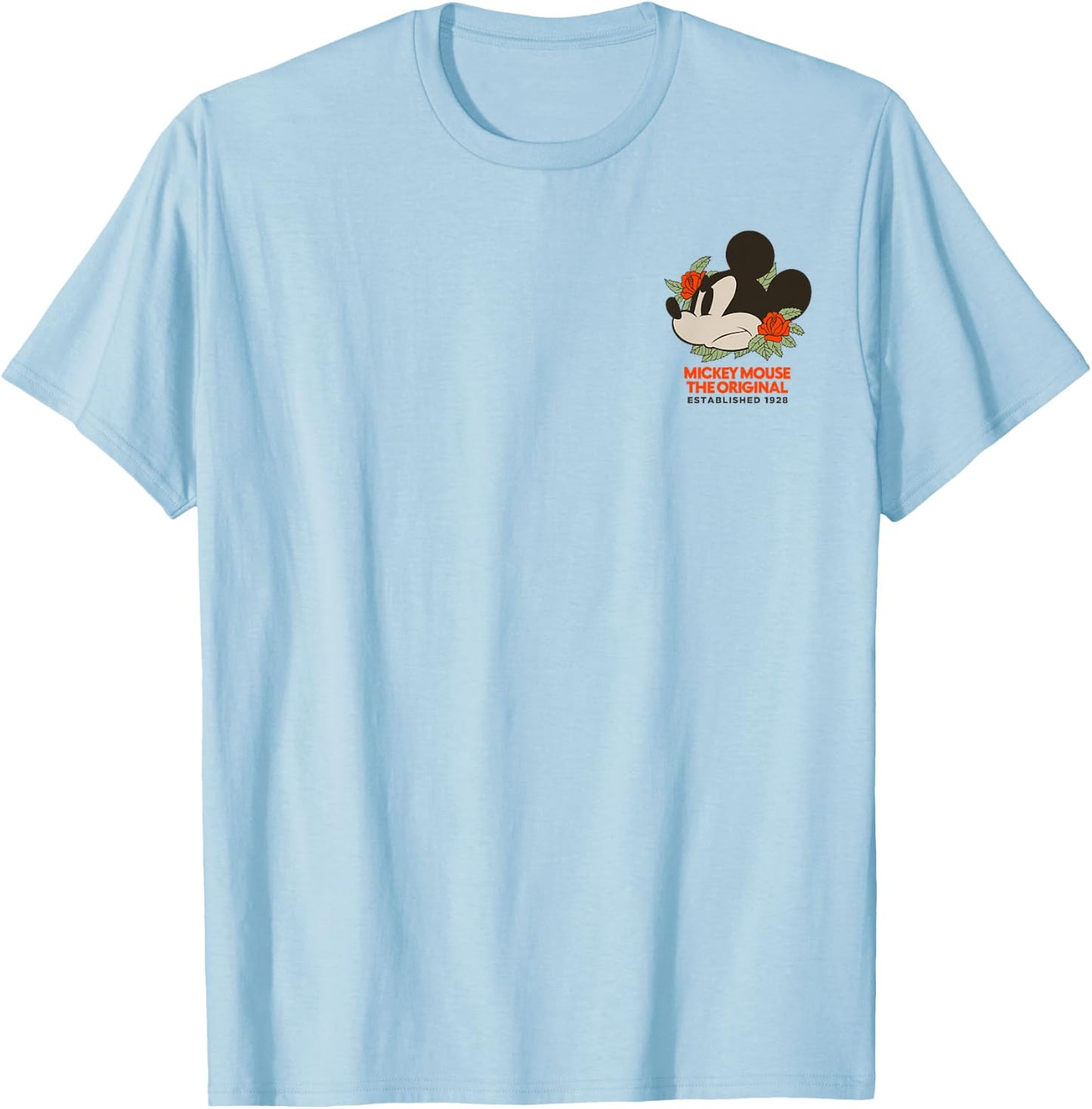 Disney Mickey And Friends The Original Est. 1928 Pocket Logo T-Shirt - T-Shirt | Light Blue