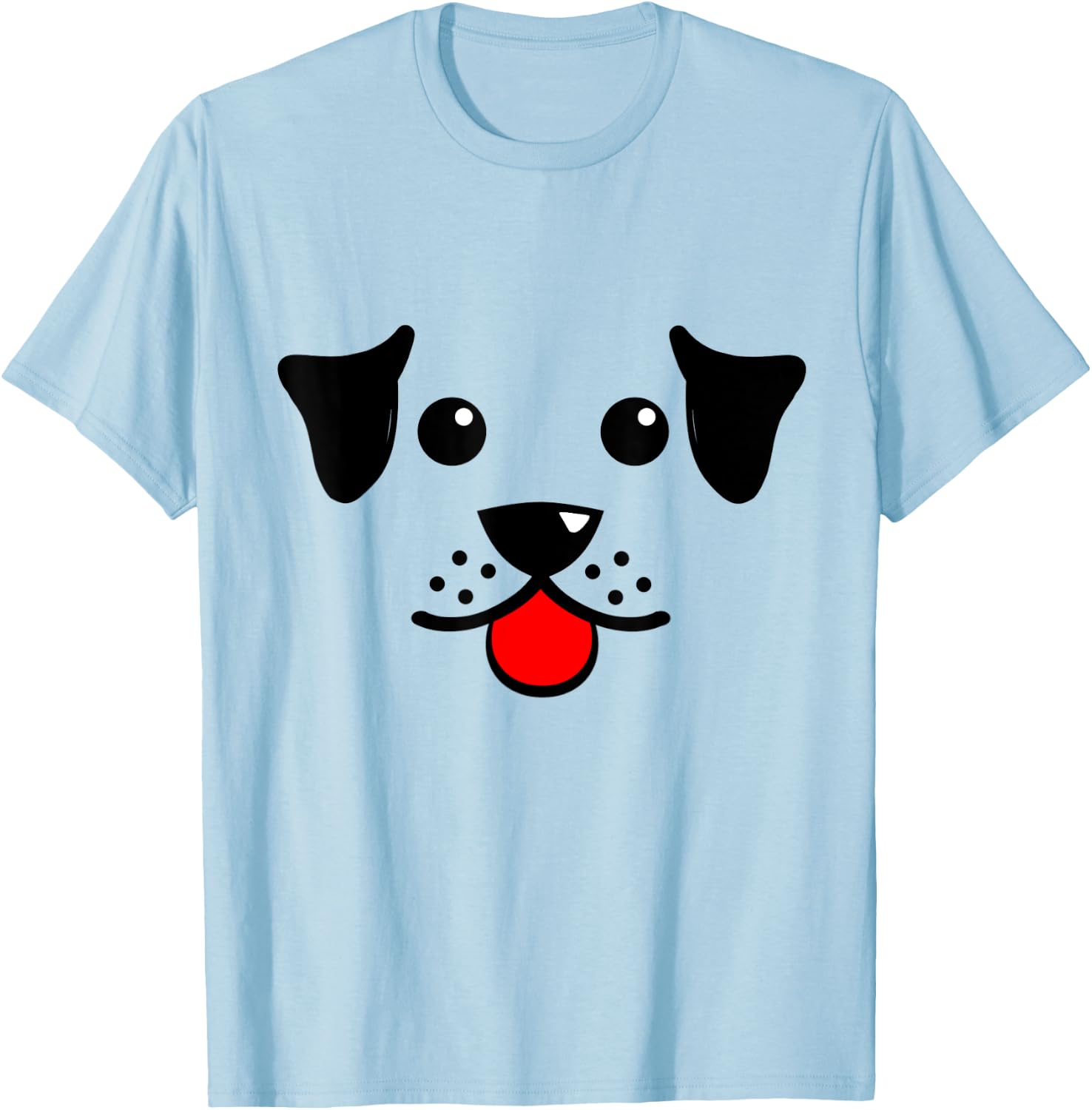 Cute Puppy Dog Face For Dog And Puppy Lovers Men Women Kids T-Shirt - T-Shirt | Light Blue