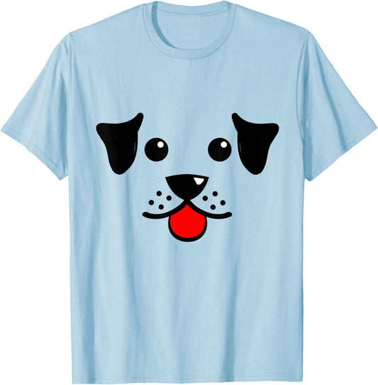 Cute Puppy Dog Face For Dog And Puppy Lovers Men Women Kids T-Shirt - T-Shirt | Light Blue