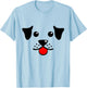 Cute Puppy Dog Face For Dog And Puppy Lovers Men Women Kids T-Shirt - T-Shirt | Light Blue