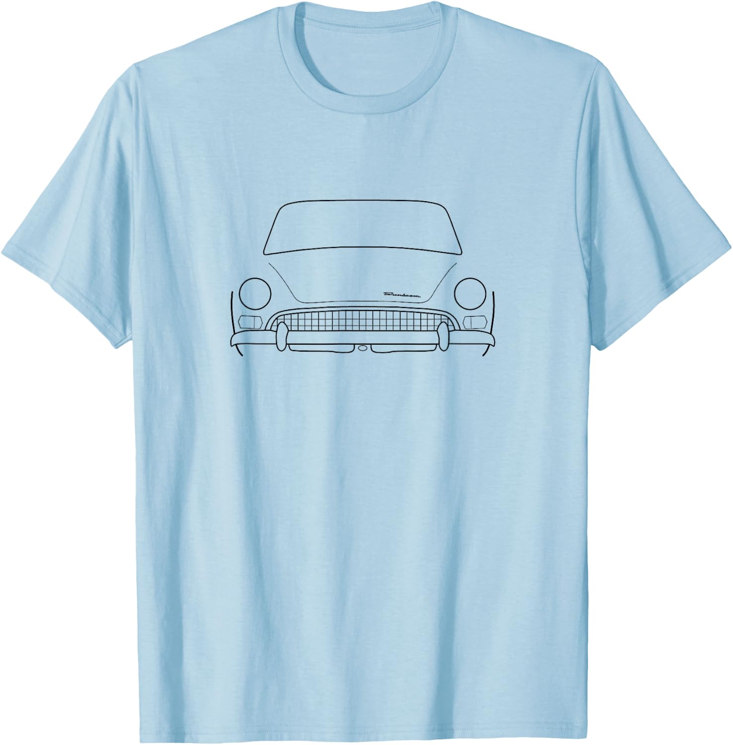 Sunbeam Tiger Mk II 1960s classic car black outline graphic T-Shirt - T-Shirt | Light Blue