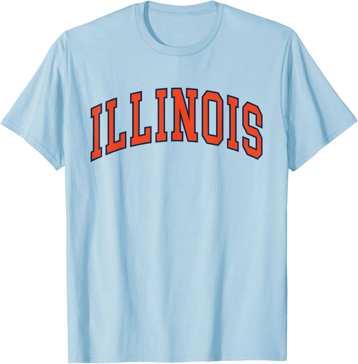 Retro Illinois Orange Vintage Illinois Blue Throwback IL T-Shirt - T-Shirt | Light Blue