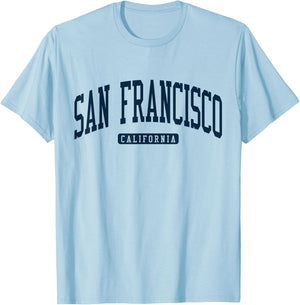 San Francisco, Kalifornien, CA, College University, Marineblau T-Shirt - T-Shirt | Light Blue