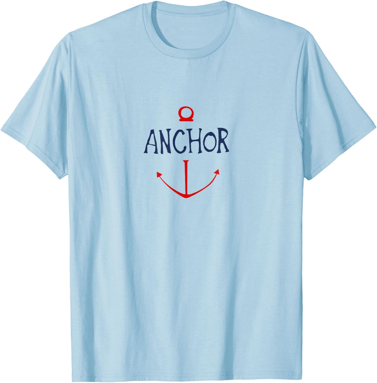 One Piece Anchor , grey, S T-Shirt - T-Shirt | Light Blue