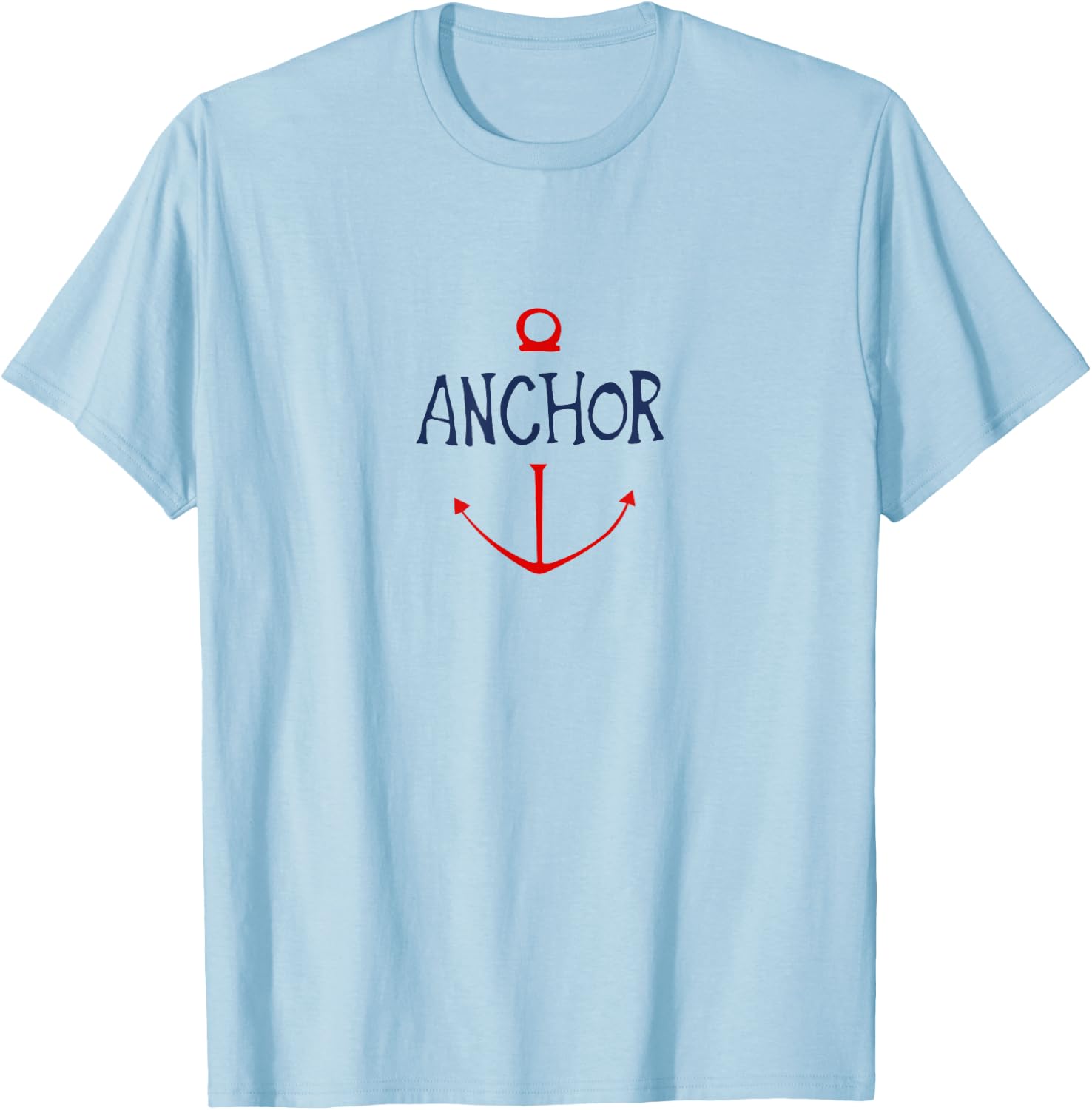 One Piece Anchor , grey, S T-Shirt - T-Shirt | Light Blue