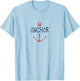 One Piece Anchor , grey, S T-Shirt - T-Shirt | Light Blue