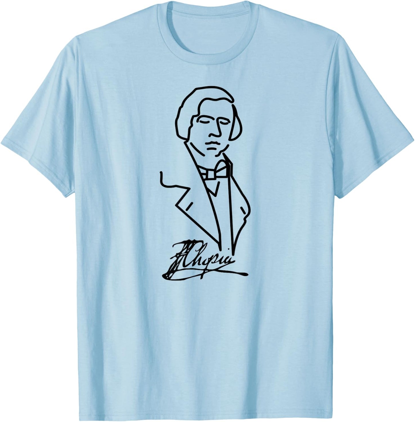 Classical Music, Pianist, Chopin, Musician, Composer Shirt T-Shirt - T-Shirt | Light Blue