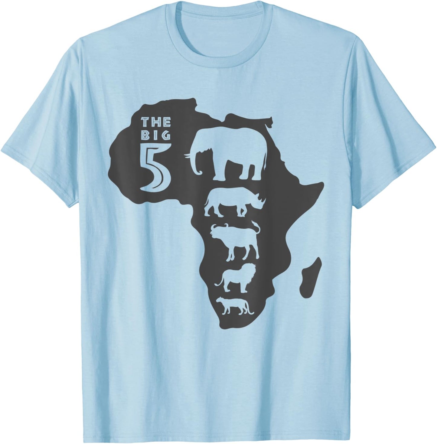 Africa Big Five Animals | BIG 5 of Africa T-Shirt - T-Shirt | Light Blue