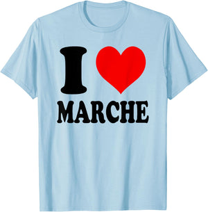 I Love Marche Italie T-Shirt - T-Shirt | Light Blue