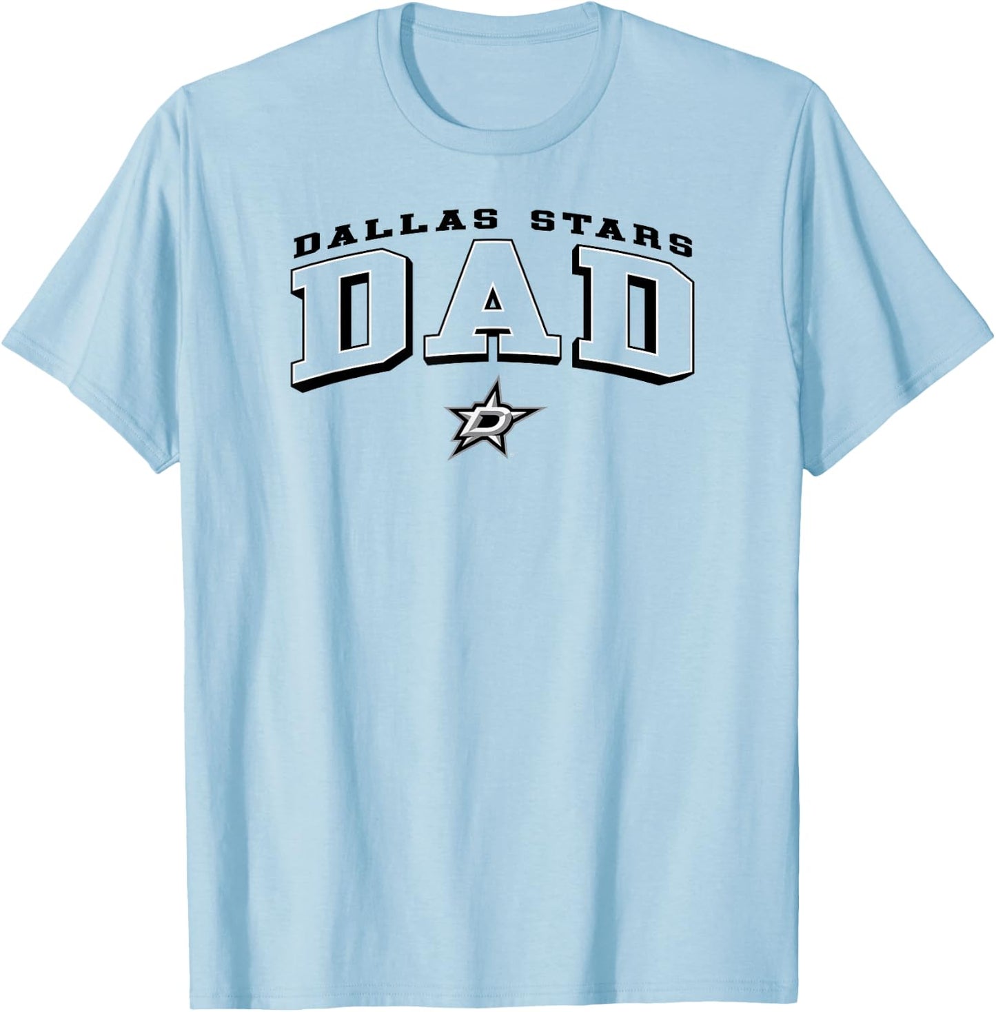 Dallas Stars Dad Arch Green NHL Officially Licensed T-Shirt - T-Shirt | Light Blue