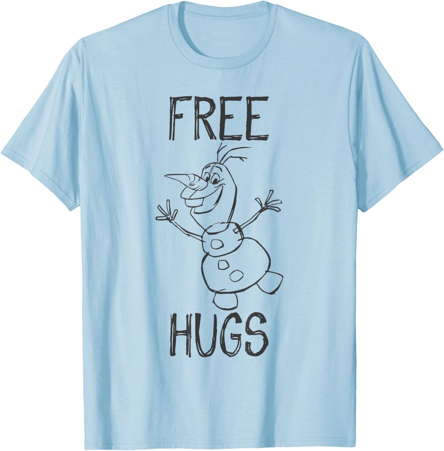 Frozen Olaf Free Hugs , White T-Shirt - T-Shirt | Light Blue