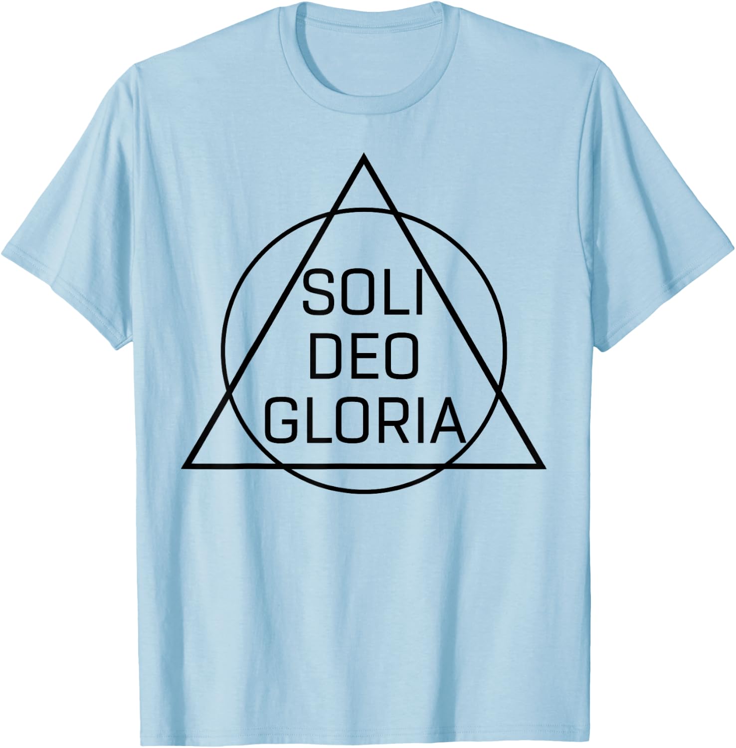 Soli Deo Gloria - Five Solas - Reformed Theology Gift T-Shirt - T-Shirt | Light Blue