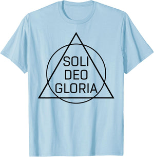 Soli Deo Gloria - Five Solas - Reformed Theology Gift T-Shirt - T-Shirt | Light Blue