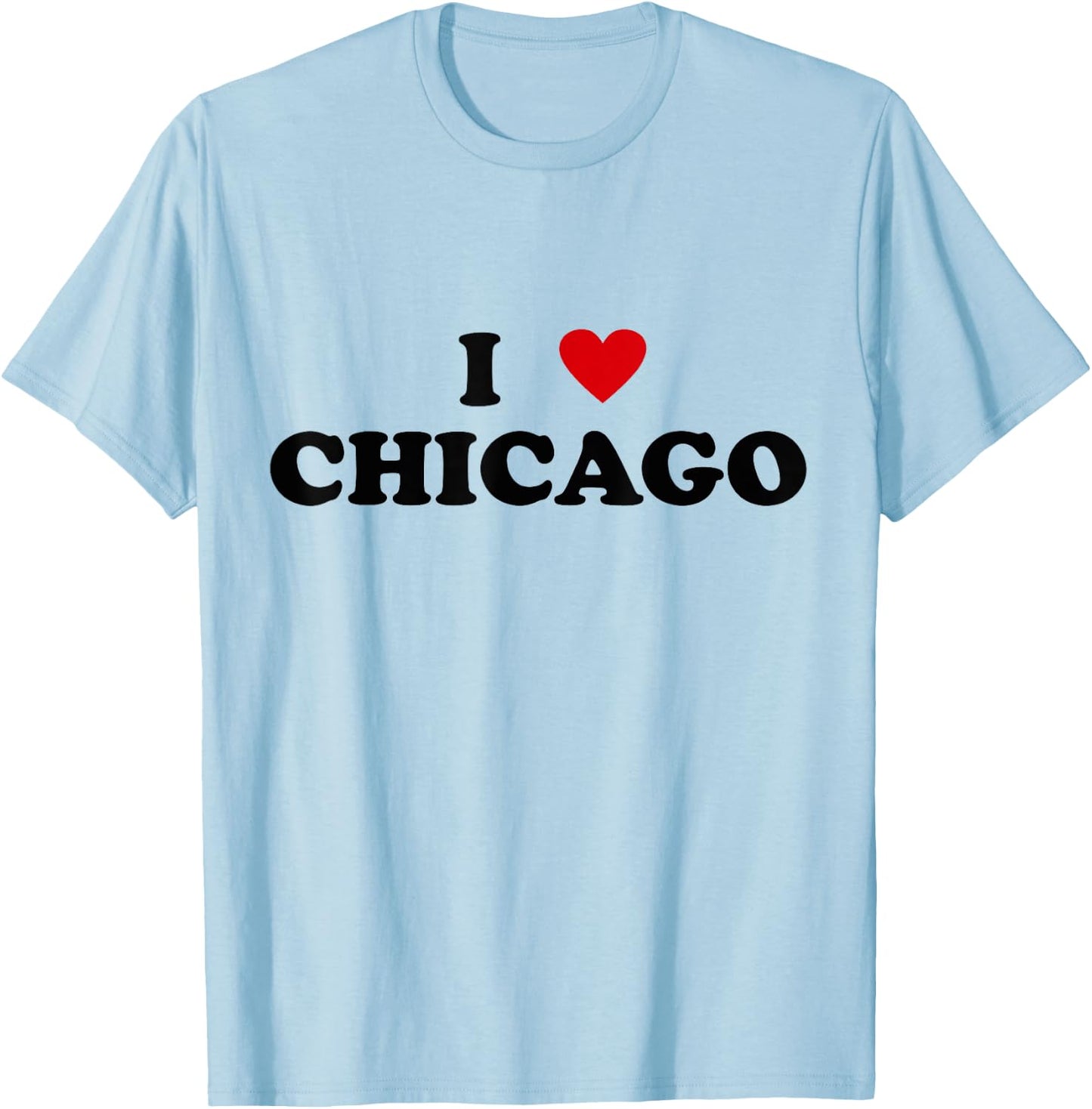 I Heart USA City - I Love Chicago T-Shirt - T-Shirt | Light Blue