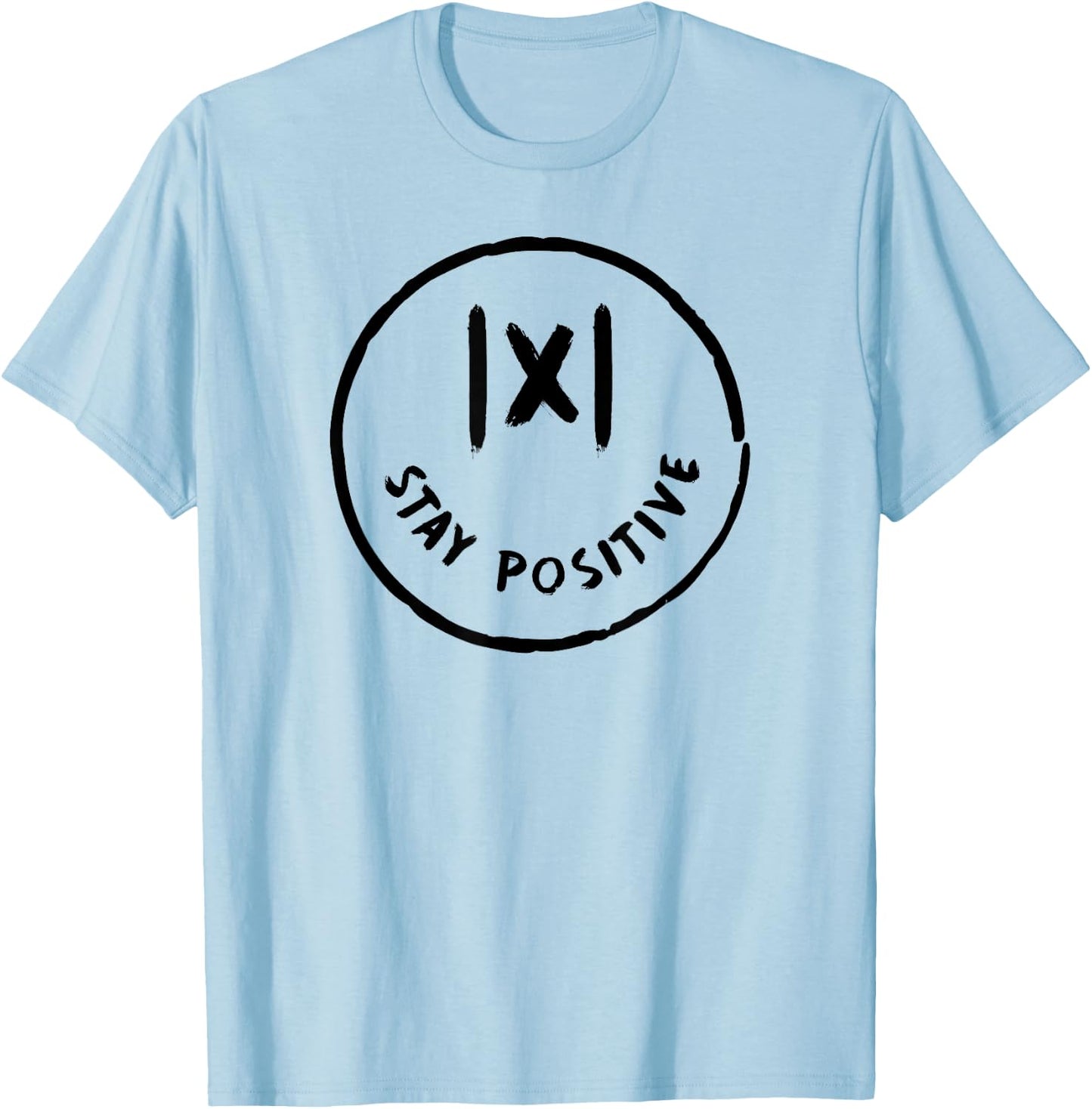 Math Positive X Funny Math T-Shirt - T-Shirt | Light Blue