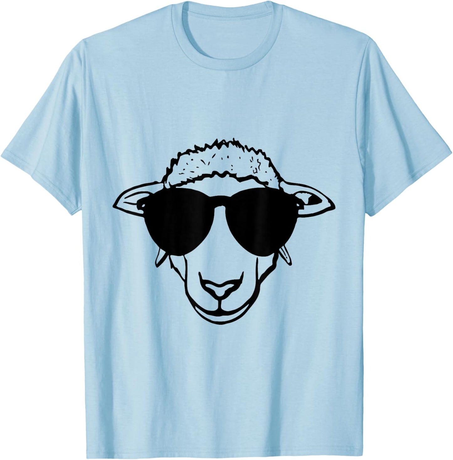 Cooles Schaf mit Sonnenbrille T-Shirt - T-Shirt | Light Blue