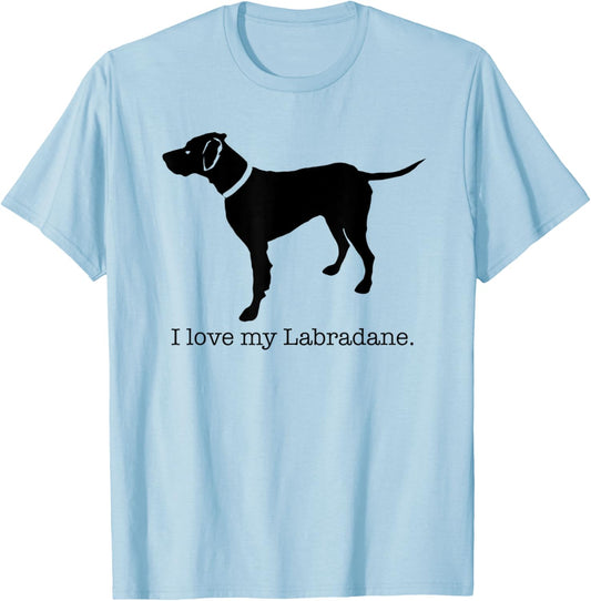 I love my labradane design T-Shirt - T-Shirt | Light Blue