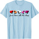 Jesus Loves All His Sheep Christian Lesbian Pride LGBTQIA+ T-Shirt - T-Shirt | Light Blue