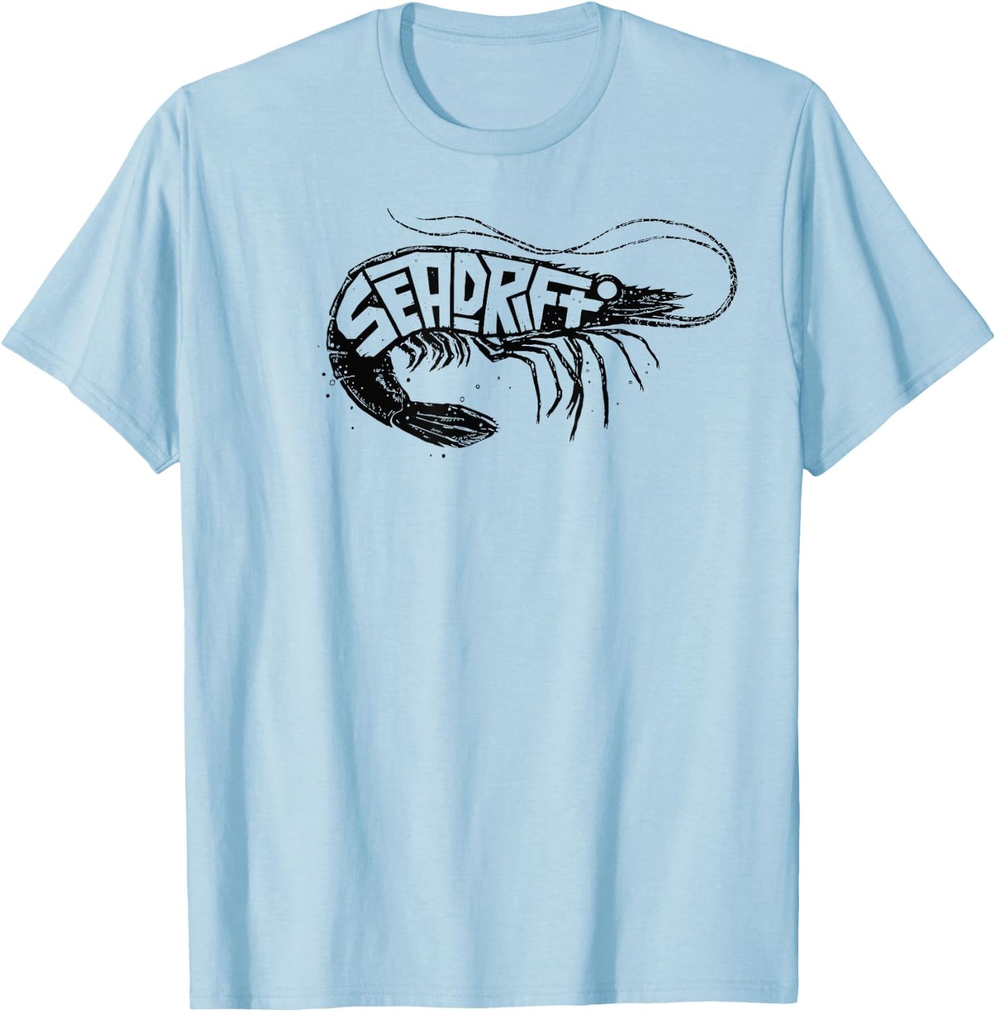 Seadrift, Texas Shrimp T-Shirt - T-Shirt | Light Blue