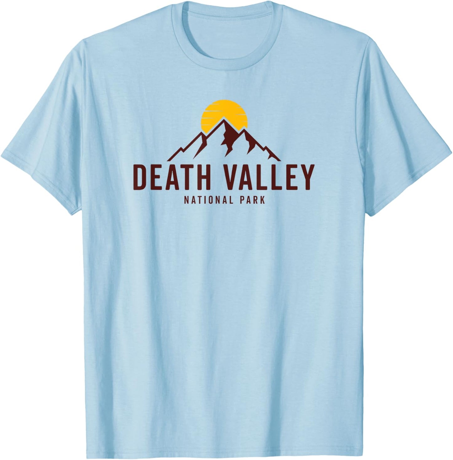 Death Valley National Park Souvenir Retro Sunset Hiking T-Shirt - T-Shirt | Light Blue