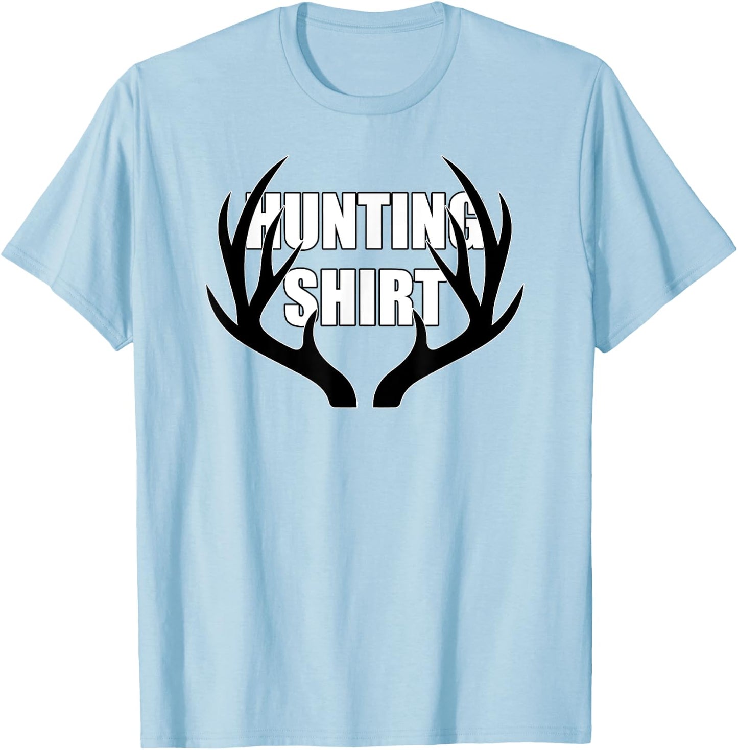 Deer Hunting Whitetail Buck Antlers Orange T-Shirt - T-Shirt | Light Blue