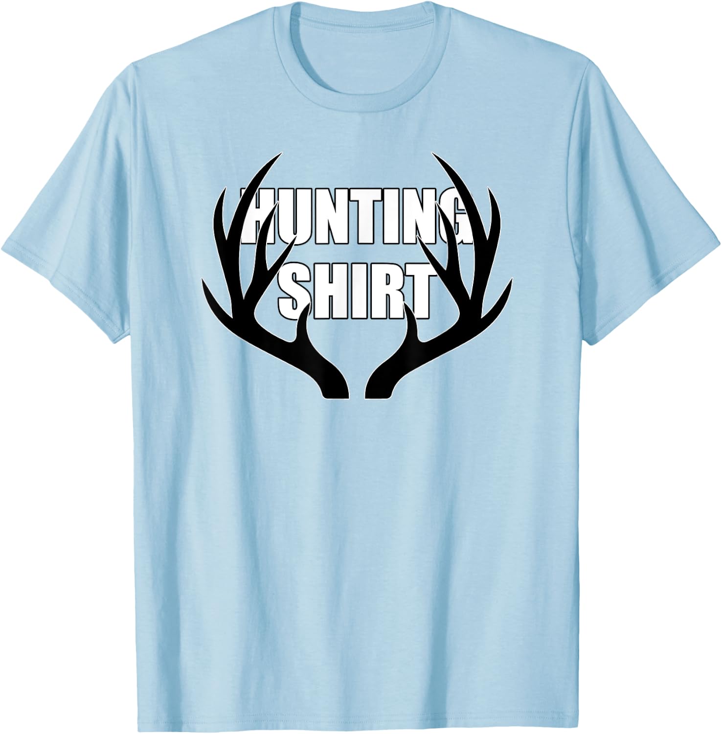 Deer Hunting Whitetail Buck Antlers Orange T-Shirt - T-Shirt | Light Blue