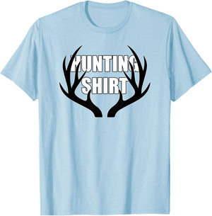 Deer Hunting Whitetail Buck Antlers Orange T-Shirt - T-Shirt | Light Blue