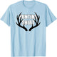 Deer Hunting Whitetail Buck Antlers Orange T-Shirt - T-Shirt | Light Blue