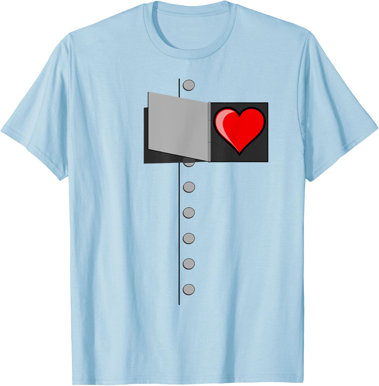 Tin Man Heart Halloween Wizard of OZ Tin Man Costume T-Shirt - T-Shirt | Light Blue