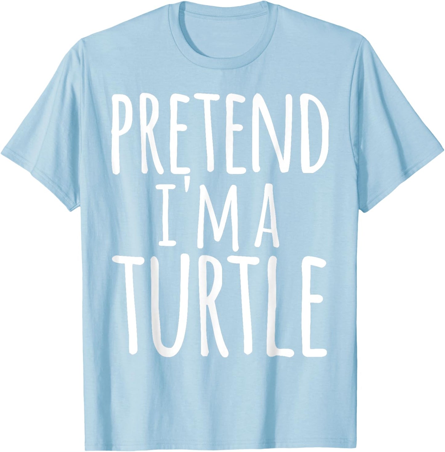 Funny Easy Lazy Halloween PRETEND I'M A TURTLE Costume T-Shirt - T-Shirt | Light Blue