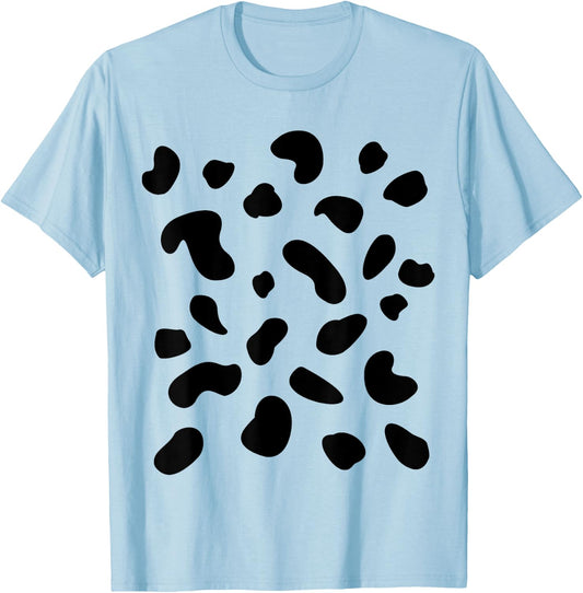 Cow Costume Cow Stain Animal Costume Fancy Dress Carnival , White T-Shirt - T-Shirt | Light Blue