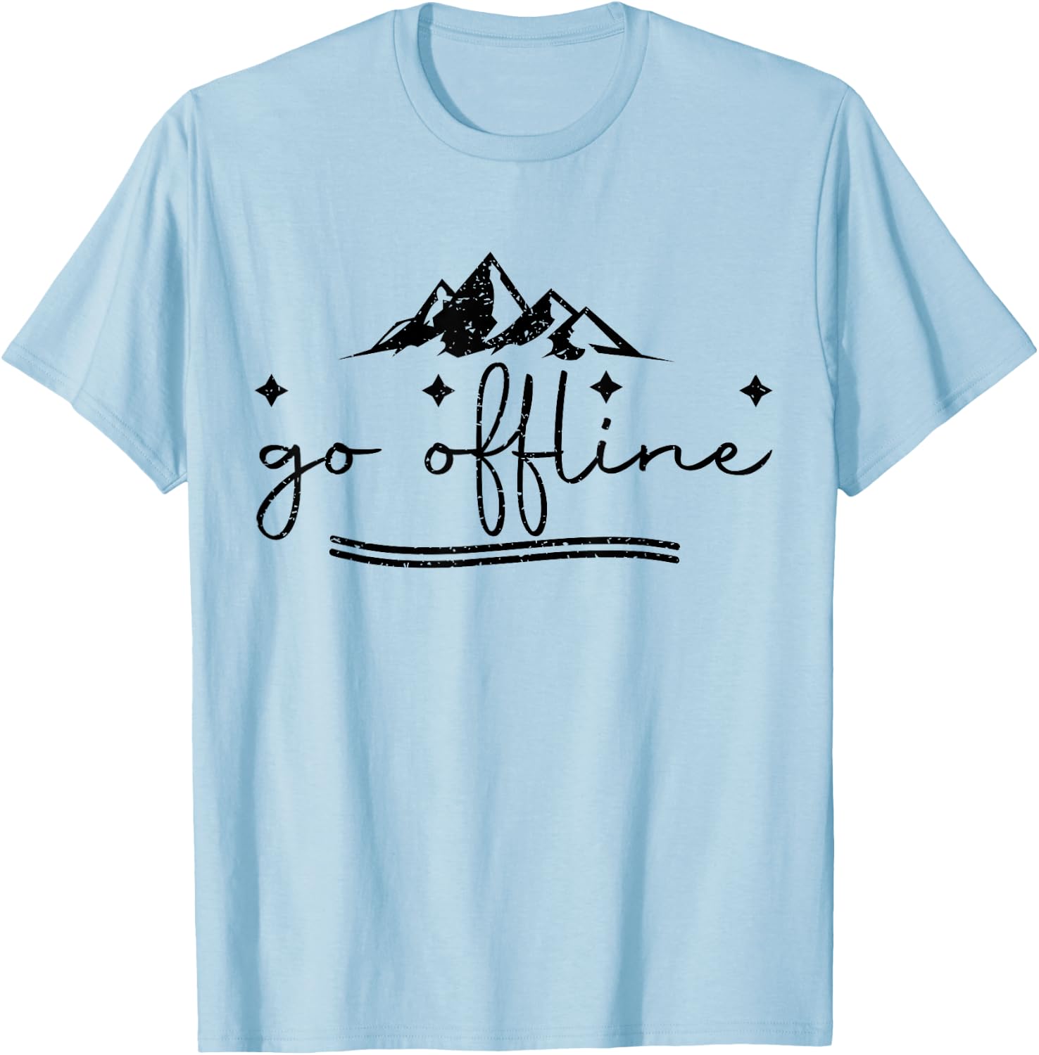 Funny go offline hiking lovers Gifts hiker T-Shirt - T-Shirt | Light Blue