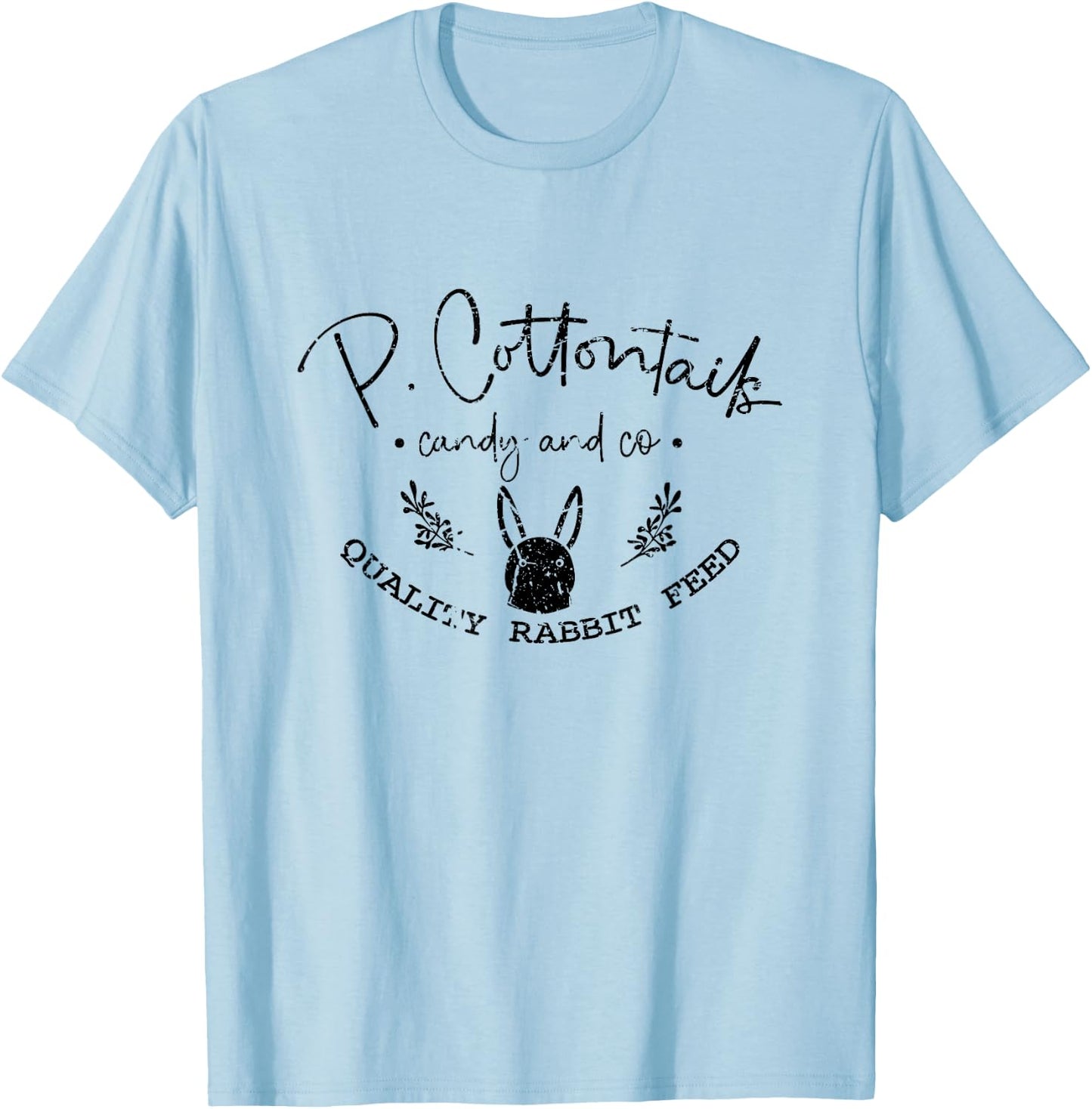 Cotton Tail Candy and Co. Vintage Funny Springtime Easter T-Shirt - T-Shirt | Light Blue