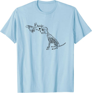 dog skeleton boop Men Women T-Shirt - T-Shirt | Light Blue