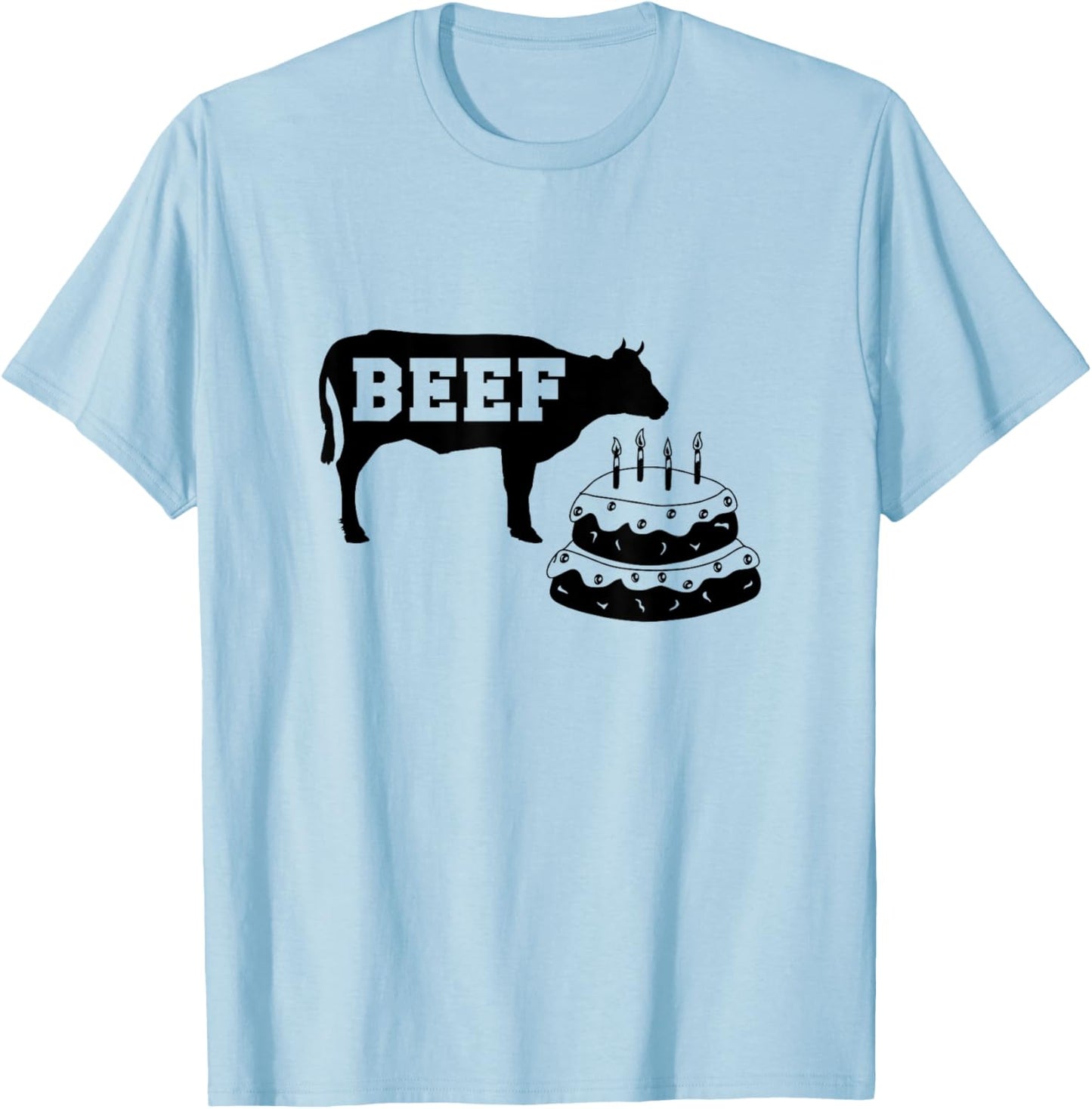 Beef Cake funny saying gym workout weightlifting T-Shirt - T-Shirt | Light Blue