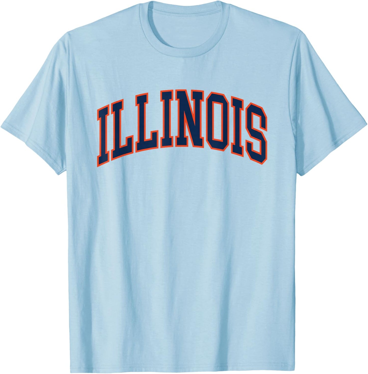 Retro Illinois Vintage Illinois Blue Orange Throwback IL T-Shirt - T-Shirt | Light Blue