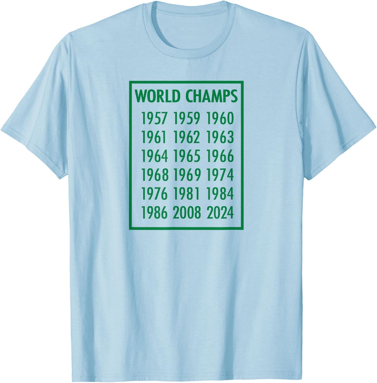18-Time World Champions - Boston Basketball T-Shirt - T-Shirt | Light Blue