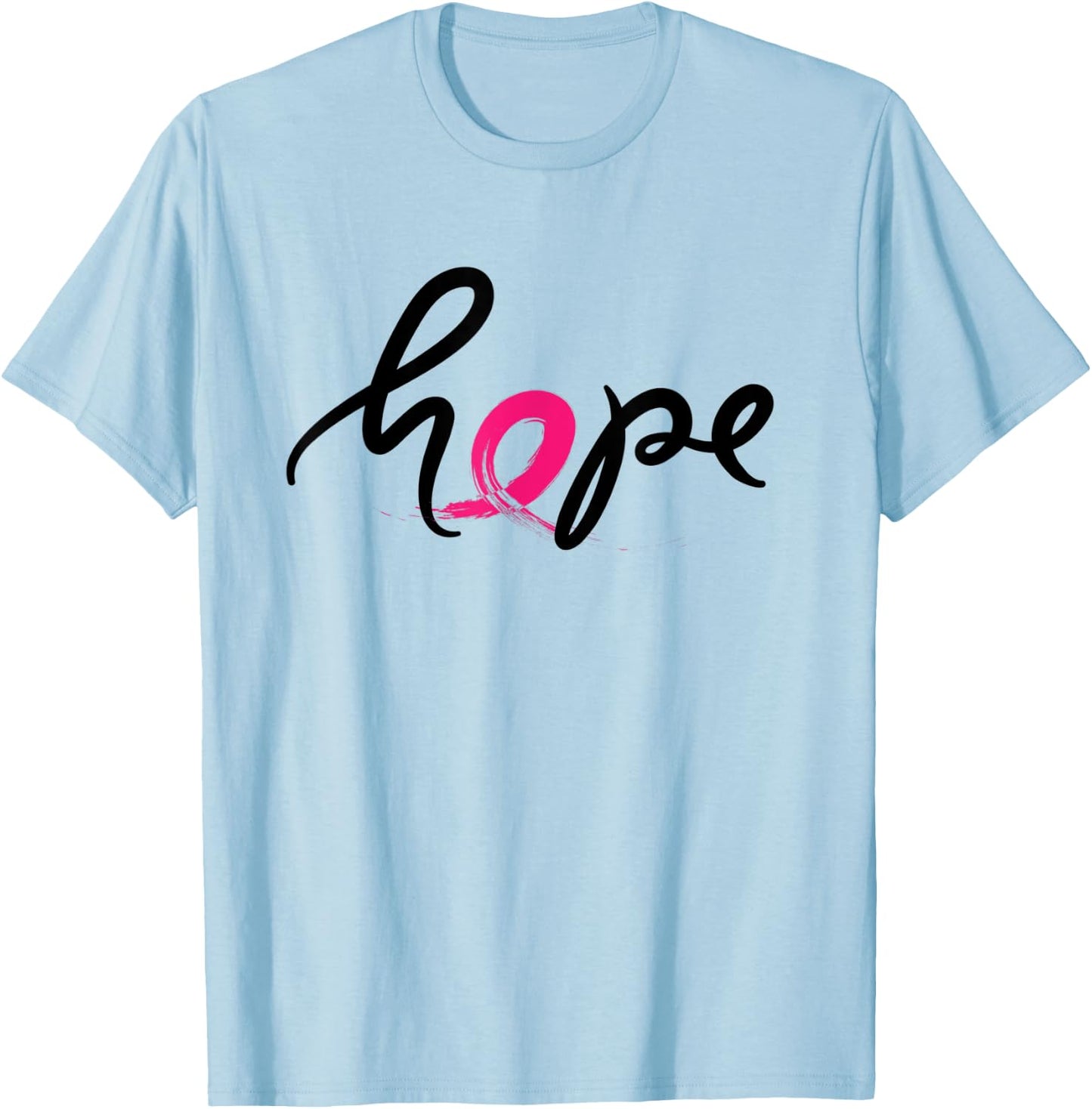 In october we wear pink making strides against breast cancer T-Shirt - T-Shirt | Light Blue