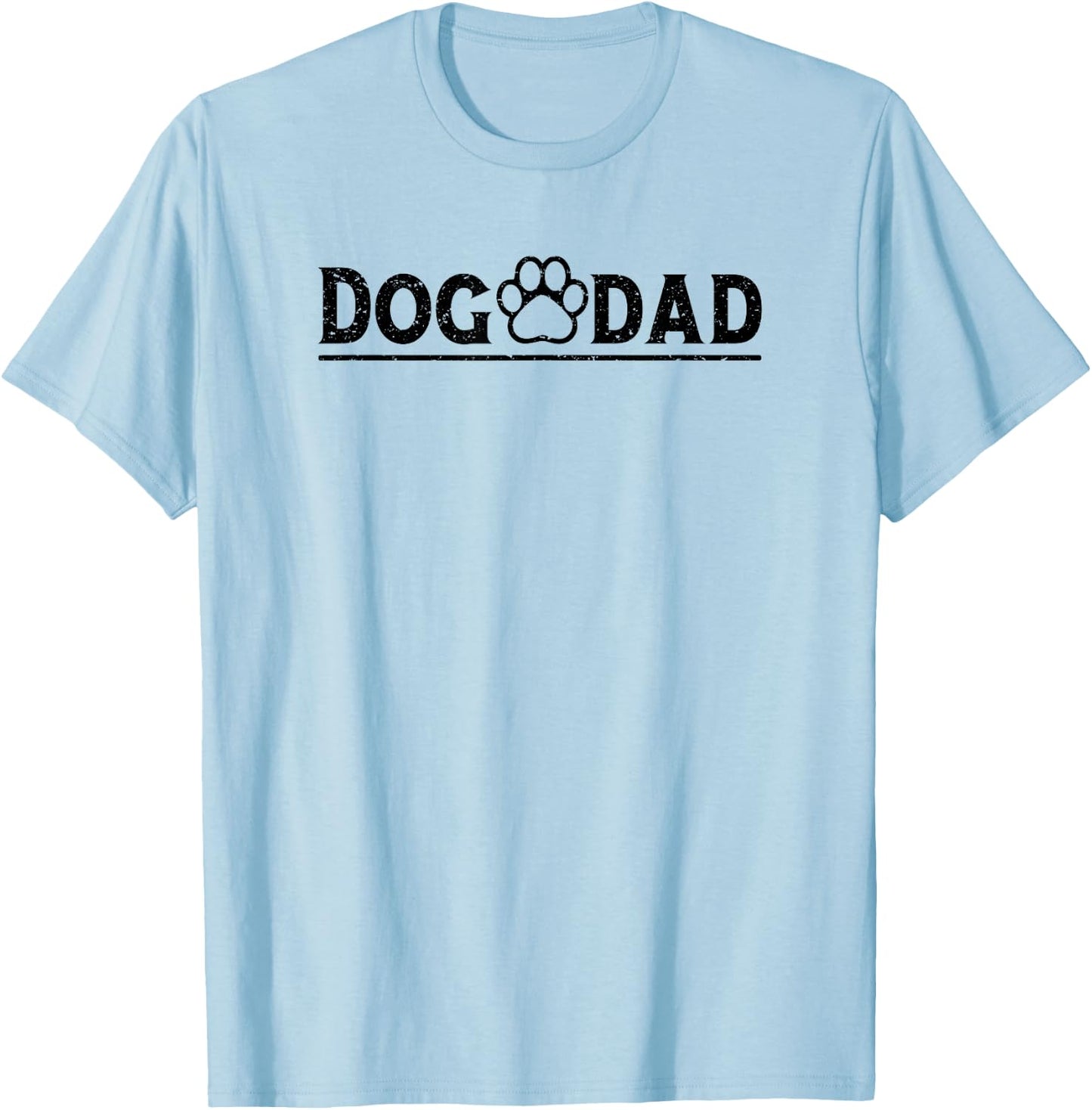 Dog Dad Funny Dog Paw Dog Father Dad Owner Father's Day T-Shirt - T-Shirt | Light Blue