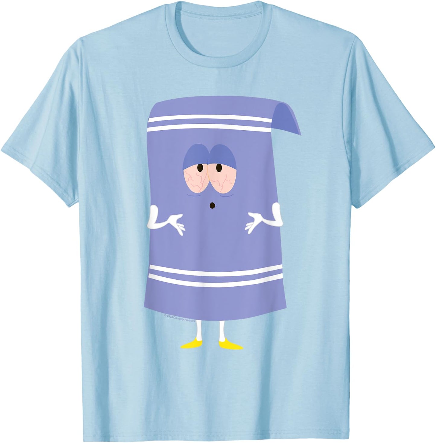 South Park Towelie Smile Face Halloween T-Shirt - T-Shirt | Light Blue