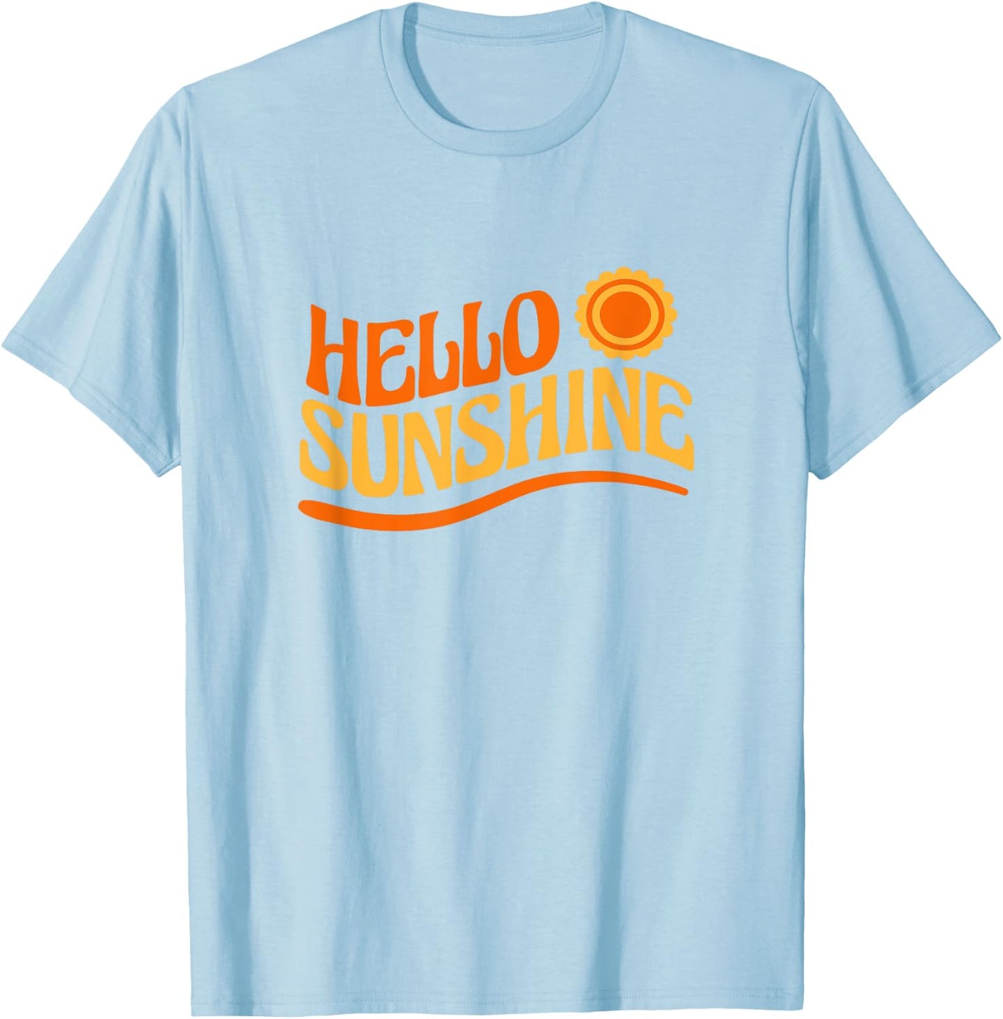 Hello Sunshine , white, S T-Shirt - T-Shirt | Light Blue